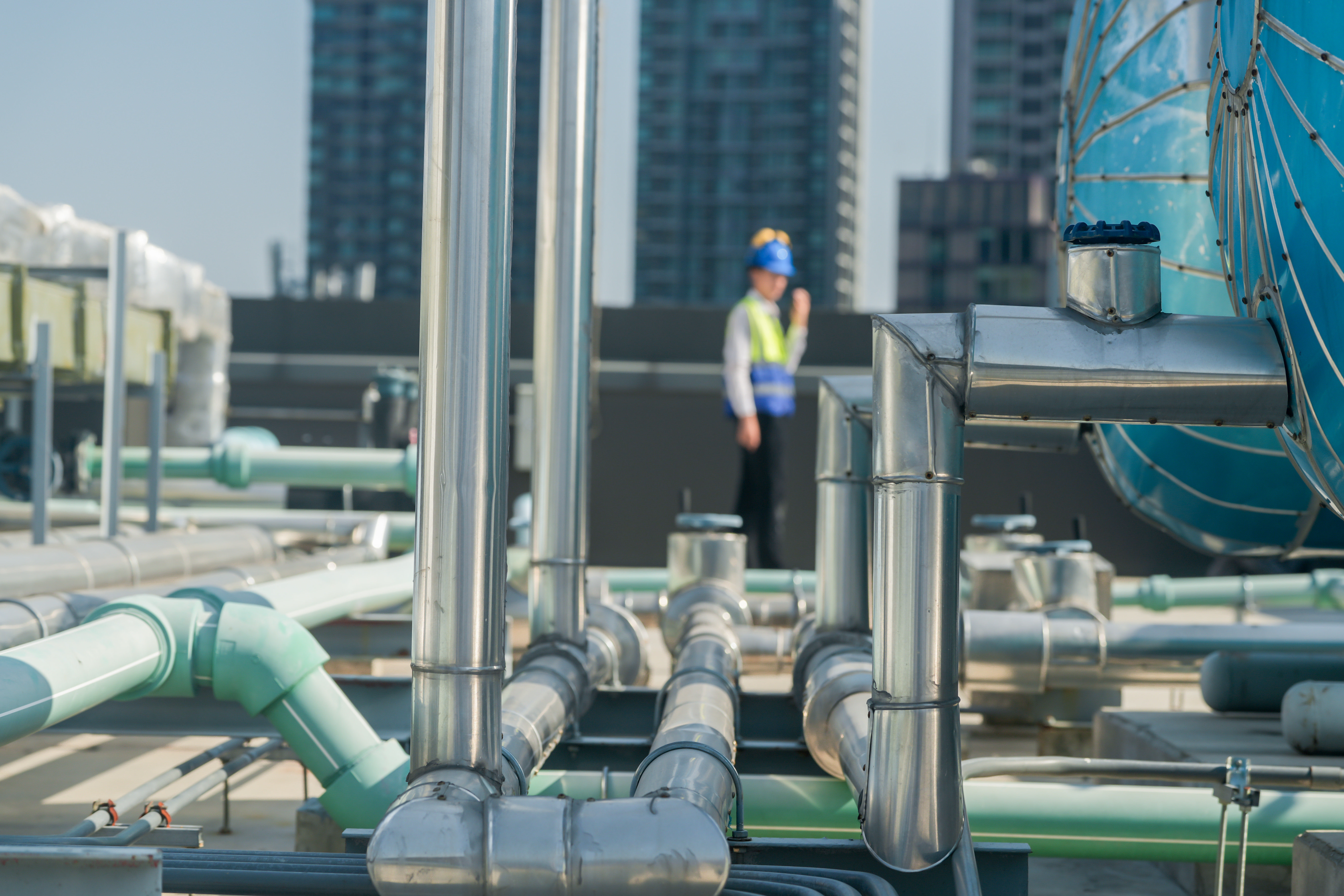 Emergency maintenance response crew on site